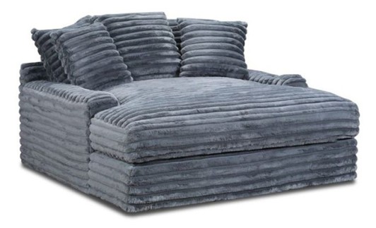 Jenna Charcoal mega chaise USB and Cport